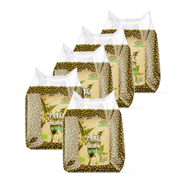 Mungpavut LUOMU 1kg x 5 pakettia