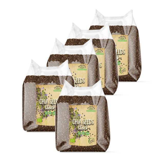 Chiansiemeniä Mustia LUOMU 1kg x 5 pakettia