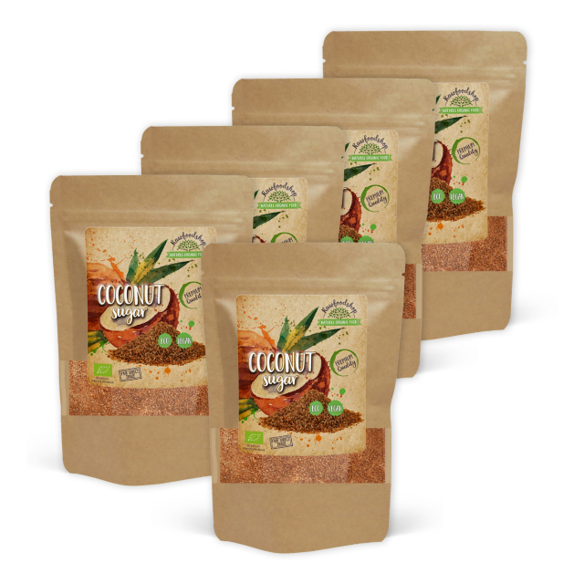Kookossokeri LUOMU 1kg x 5 pakettia