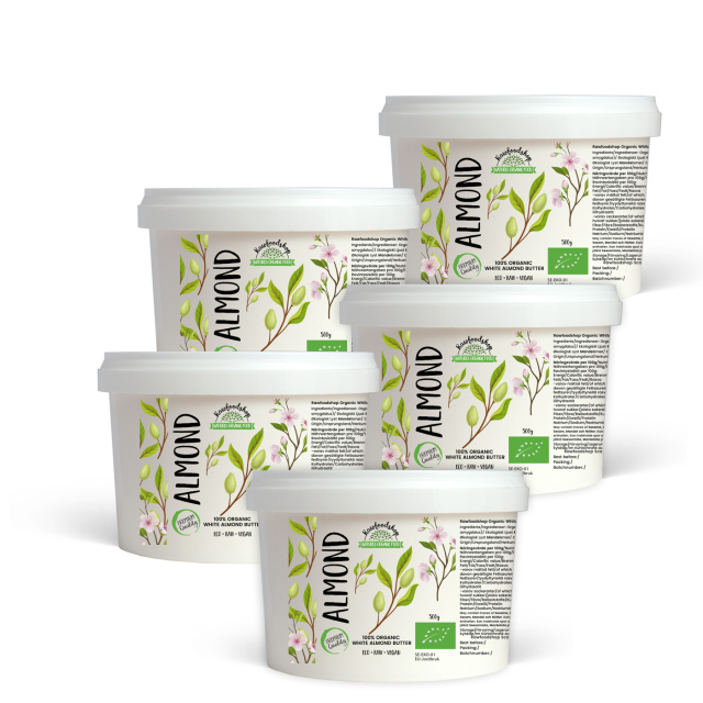 Mantelivoi Vaalea RAW LUOMU 500g x 5 pakettia