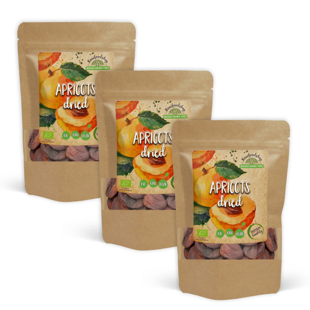 Aprikoosit LUOMU 1kg x 3 pakettia
