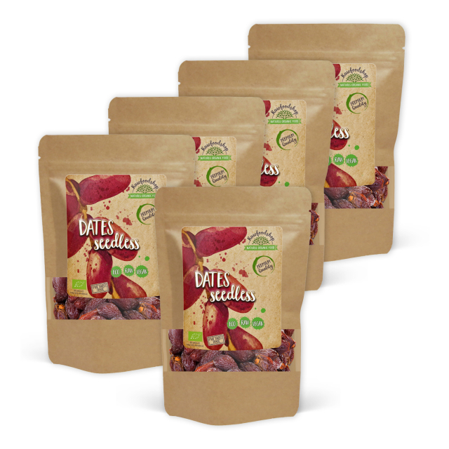 Kivettömät taatelit LUOMU 1kg	x 5 pakettia