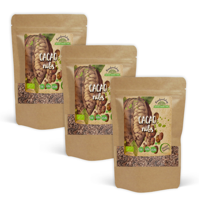 Kaakaonibs RAW LUOMU 1kg x 3 pakettia