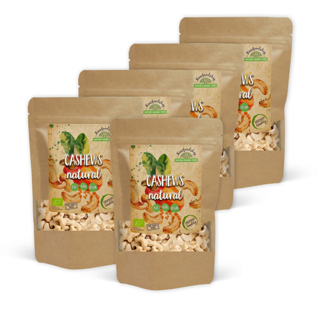 Premium RAW luomucashewpähkinät 1 kg x 5 pakettia