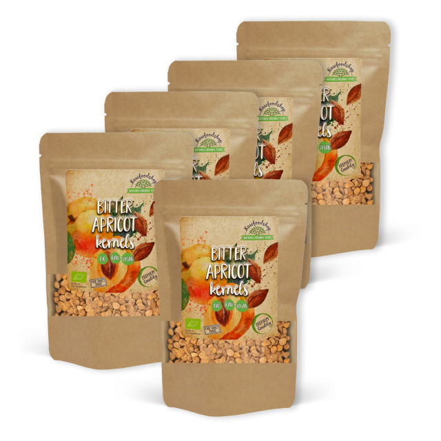 Aprikoosinsiemenet Katkerat LUOMU 200g x 5 pakettia