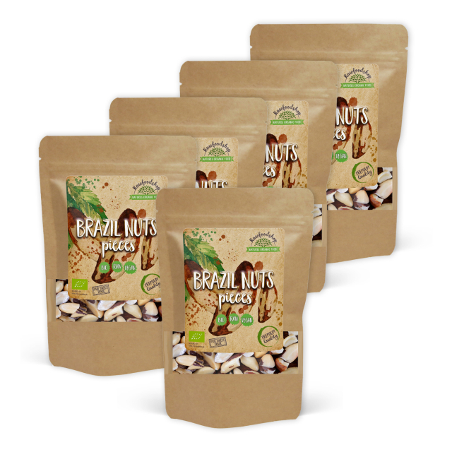 Parapähkinät Puolitetut Premium RAW LUOMU 1kg x 5 pakettia