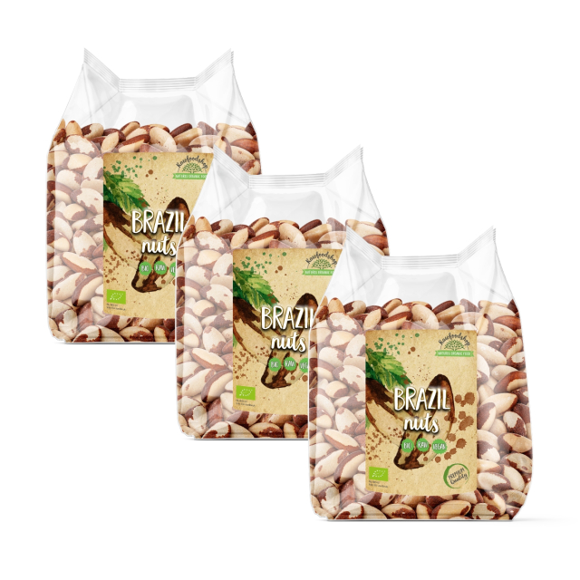 Parapähkinät Premium RAW LUOMU 1kg x 3 pakettia