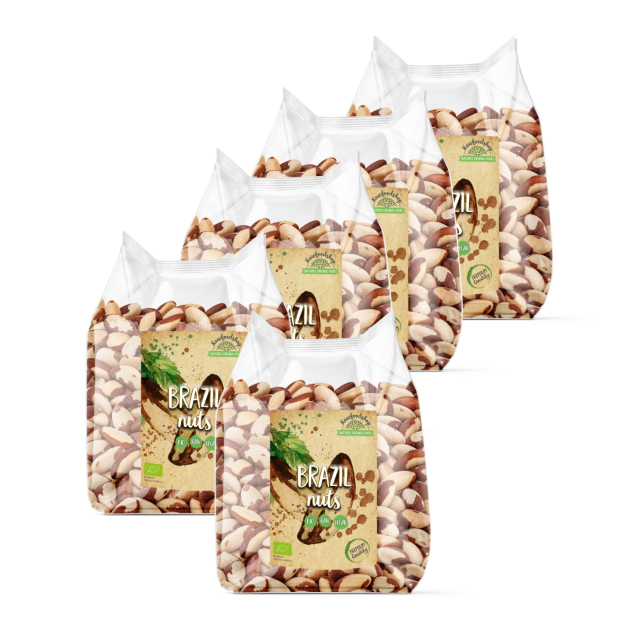 Parapähkinät Premium RAW LUOMU 1kg x 5 pakettia