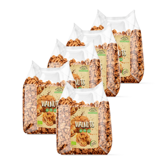 Saksanpähkinät Premium RAW LUOMU 500g x 5 pakettia
