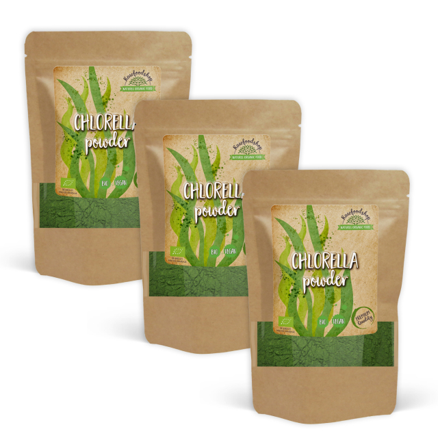 Chlorella-jauhe LUOMU 125g x 3 pakettia