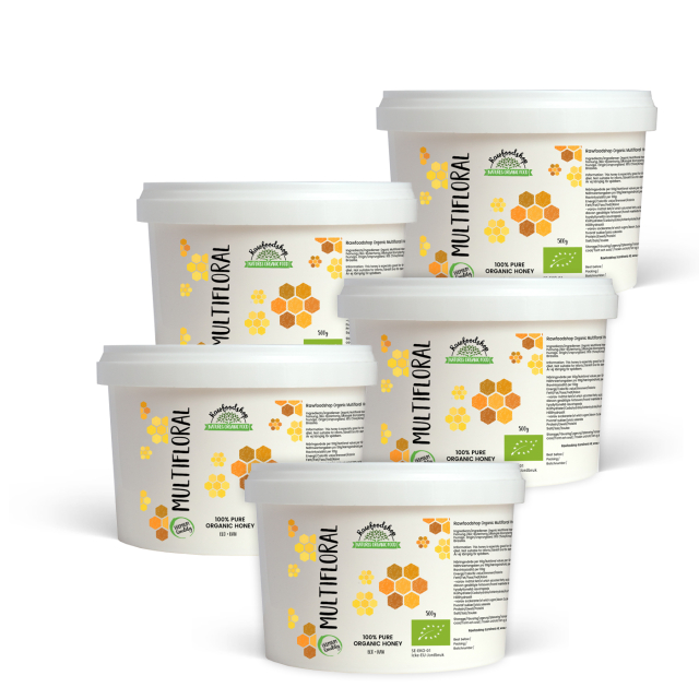 Kukkahunaja Kylmäsekoitettu LUOMU 500g x 5 pakettia