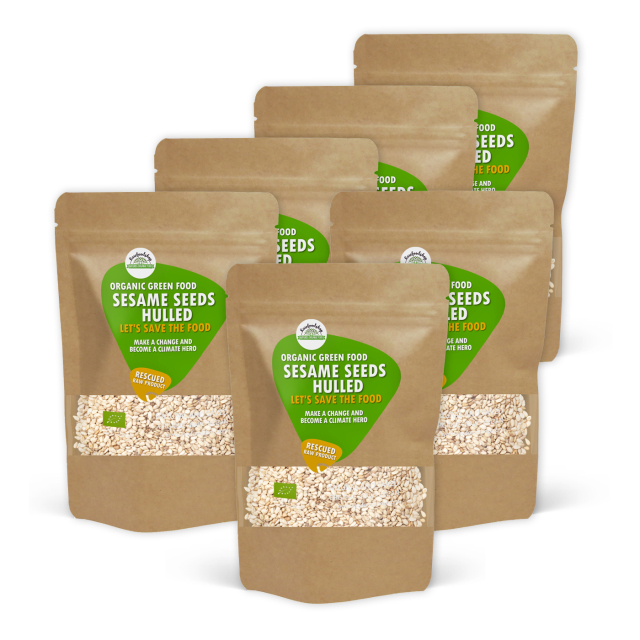 Kuoritut seesaminsiemenet LUOMU 1kg x 6 pakettia