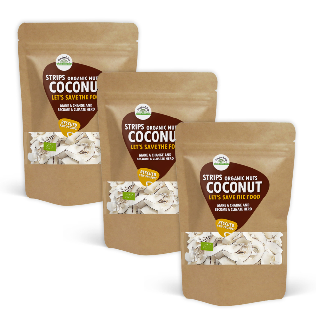 Kookoslastut LUOMU 1kg x 3 pakettia