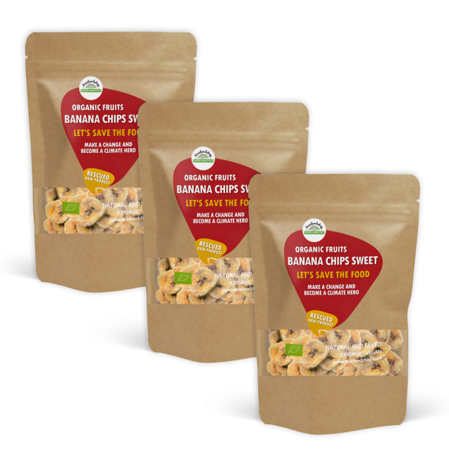 Banaanilastut Makeat LUOMU 500g x 3 pakettia