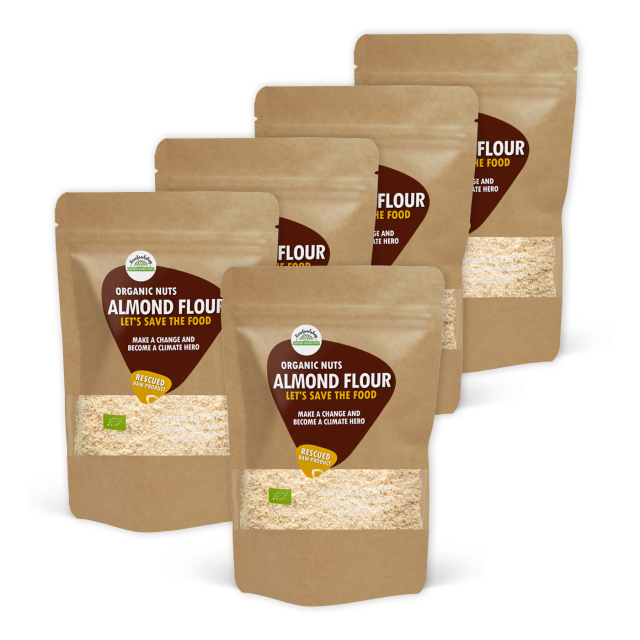Raakaluomu mantelijauho 1kg 5kpl paketti