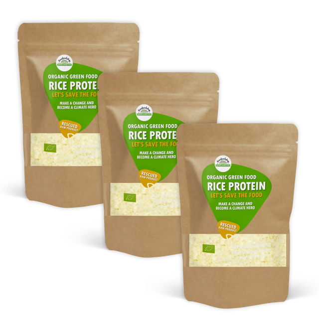 Riisiproteiinijauhe Rå Kraft LUOMU 1kg x 3 pakettia