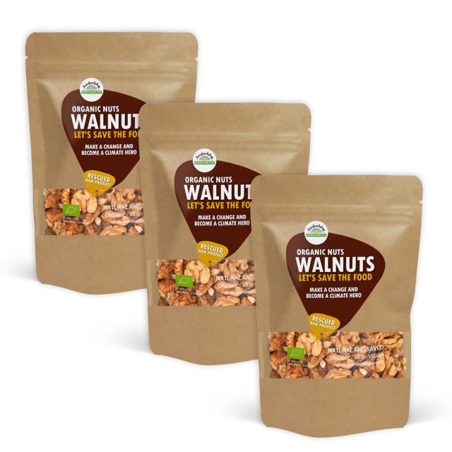 Saksanpähkinät RAW LUOMU 750g x 3 pakettia