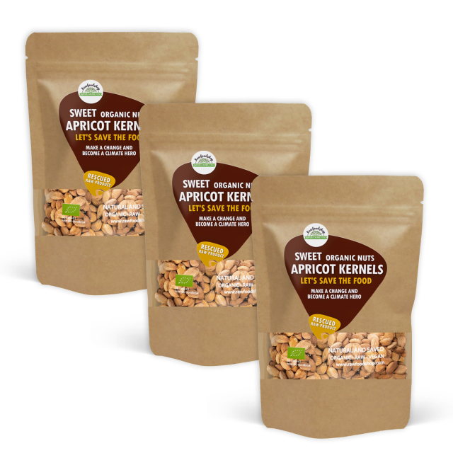 Makea Aprikoosin Ydin LUOMU 1kg x 3 pakettia