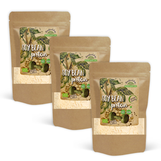 Soijaproteiini 90% LUOMU 500g x 3 pakettia