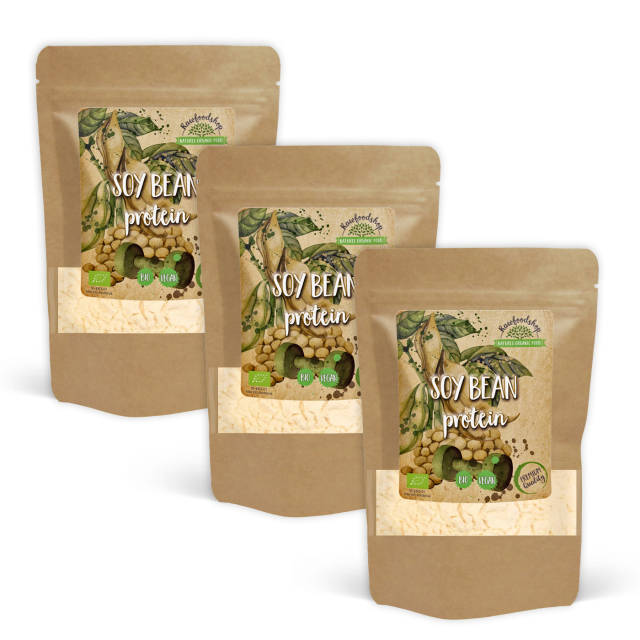 Soijaproteiini 90% LUOMU 500g x 3 pakettia