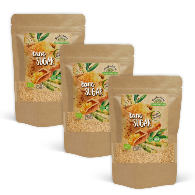 Raakasokeri LUOMU 500g x 3 pakettia