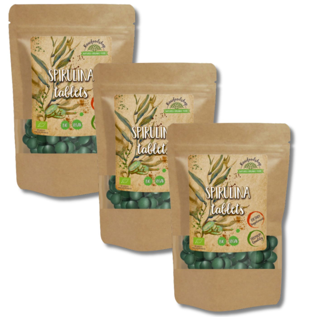 Spirulina-tabletit LUOMU 125g x 3 pakettia