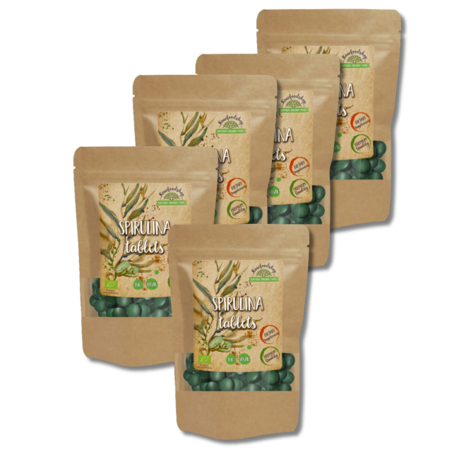 Spirulina-tabletit LUOMU 125g x 5 pakettia