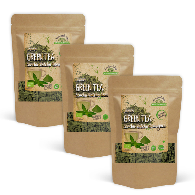 Vihreä tee, Sencha Matcha Tamayura LUOMU 50g  x 3 pakettia