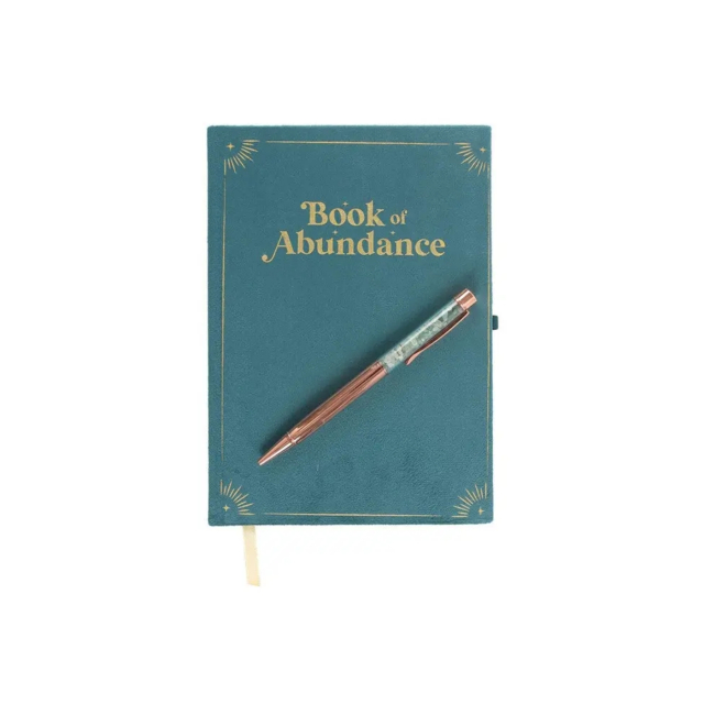 Päiväkirja Abundance Kuulakärkikynällä Vihreä Aventuriini