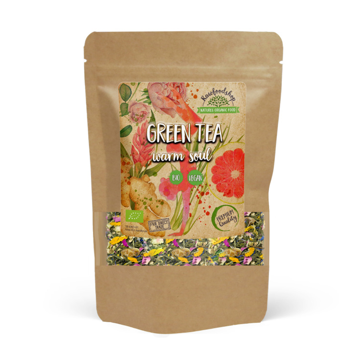 Vihreä tee Warm Soul LUOMU 50 g ryhmässä Raaka-aineet / Juomat / Teet @ Rawfoodshop Scandinavia AB (1072650)