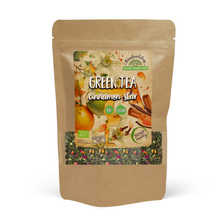 Vihreä tee Cinnamon Star LUOMU 50 g ryhmässä Raaka-aineet / Juomat / Teet @ Rawfoodshop Scandinavia AB (1096650)