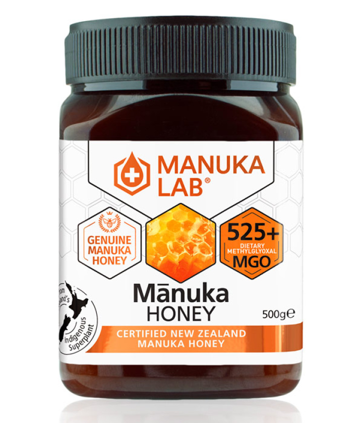 Manuka Lab Manukahunaja 525+ MGO 500g ryhmässä Raaka-aineet / Leipominen / Hunaja @ Rawfoodshop Scandinavia AB (1491)