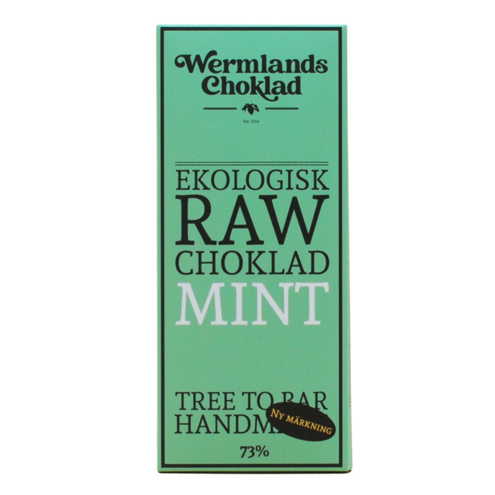 Wermlandschoklad Minttu & Nibs LUOMU 50g ryhmässä Raaka-aineet / Karkkia & Suklaata / Suklaapatukat @ Rawfoodshop Scandinavia AB (1815X10)