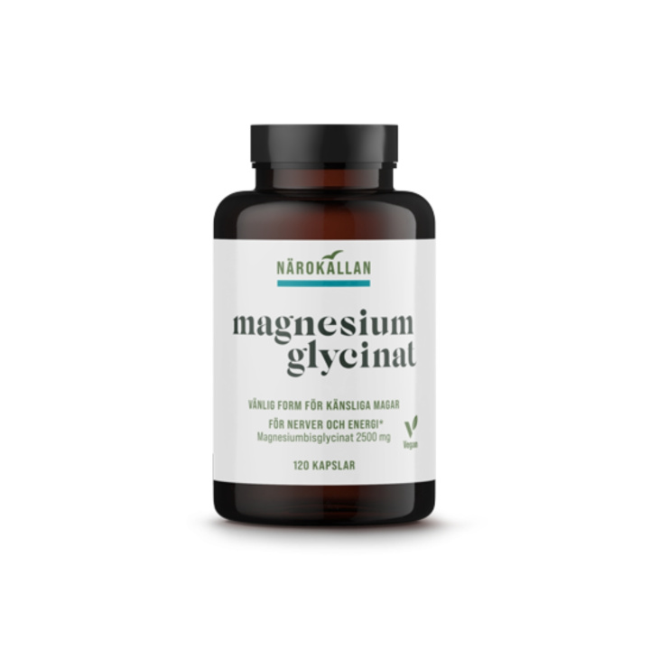 Magnesiumglysinaatti 120 kapselia ryhmässä Ravintolisät / Mineraalit / Magnesium @ Rawfoodshop Scandinavia AB (1819)