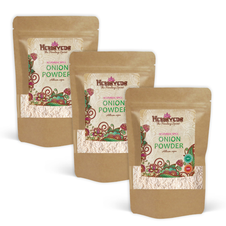 Sipulijauhe LUOMU 100g x 3 pakettia ryhmässä Raaka-aineet / Ruokakomero / Mausteet & Suola @ Rawfoodshop Scandinavia AB (20157041-SET3)