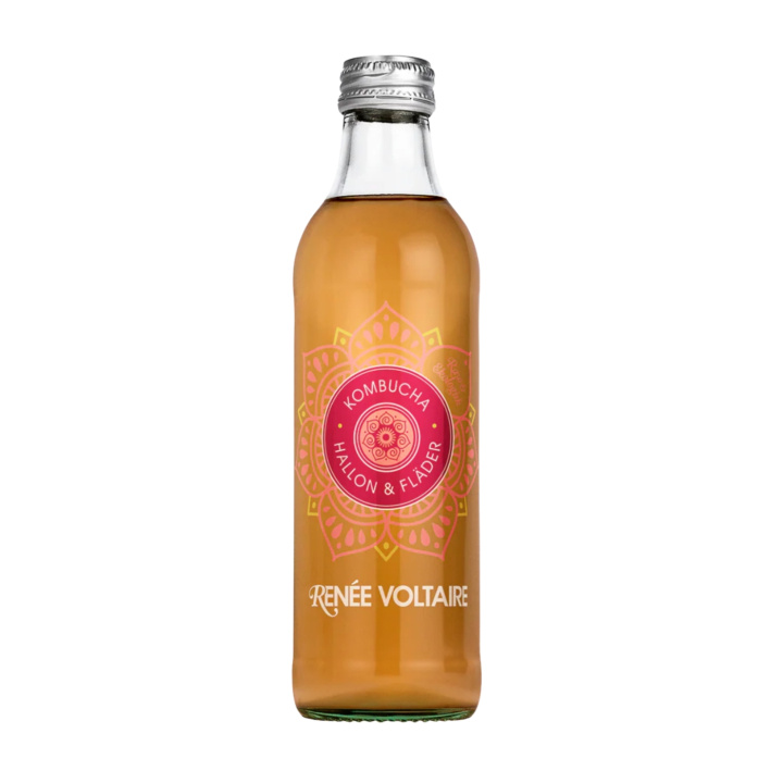Kombucha Vadelma & Seljankukka LUOMU 275ml ryhmässä Raaka-aineet / Juomat / Kombucha @ Rawfoodshop Scandinavia AB (2066)