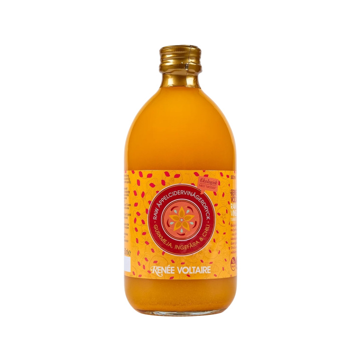 Omenaviinietikkajuoma Kurkuma, Inkivääri & Chili LUOMU 500ml ryhmässä Raaka-aineet / Juomat / Etikka @ Rawfoodshop Scandinavia AB (2070)
