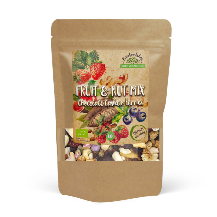 Hedelmä- & Pähkinäsekoitus Suklaa Cashew Metsämarjat LUOMU 500g ryhmässä Raaka-aineet / Karkkia & Suklaata / Välipalat @ Rawfoodshop Scandinavia AB (213985)