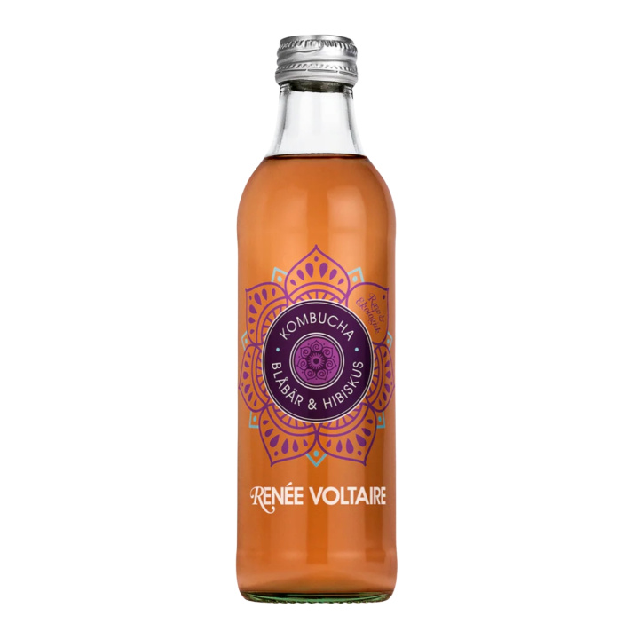 Kombucha Mustikka & Hibiskus LUOMU 275ml ryhmässä Raaka-aineet / Juomat / Kombucha @ Rawfoodshop Scandinavia AB (2144-1)