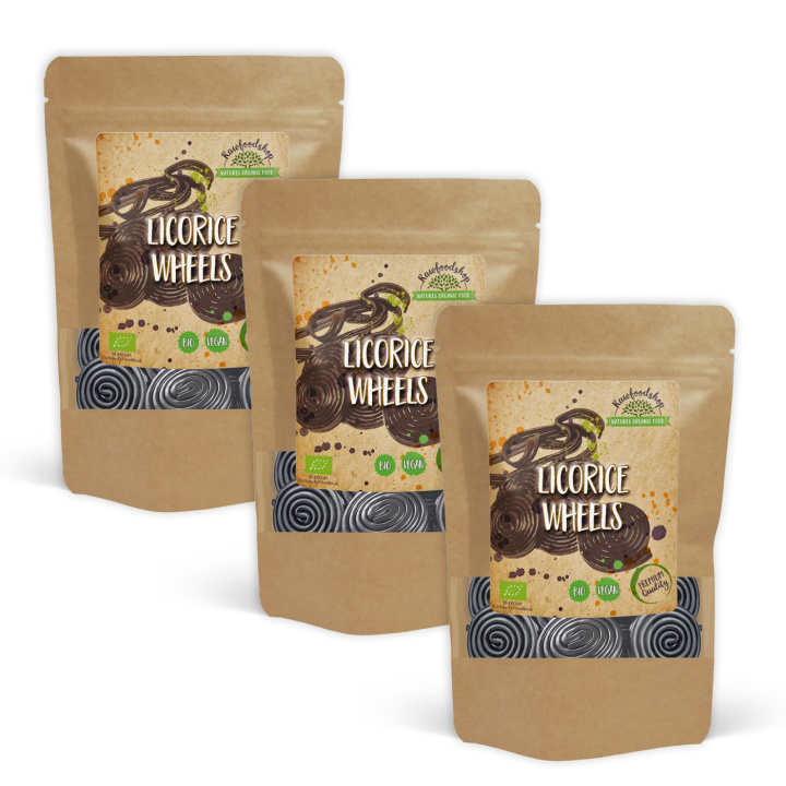 Lakritsirullat LUOMU 100g x 3 pakettia ryhmässä Raaka-aineet / Karkkia & Suklaata / Makeiset @ Rawfoodshop Scandinavia AB (221921-SET3)