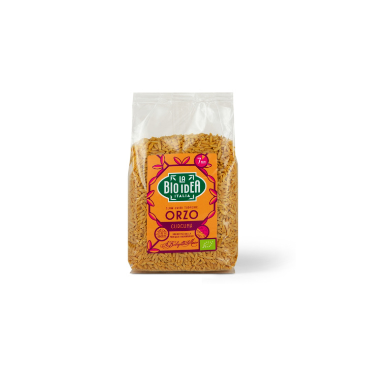 Orzo Kurkuma & Mustapippuri LUOMU 400g ryhmässä Raaka-aineet / Ruokakomero / Pasta & Nuudelit @ Rawfoodshop Scandinavia AB (23202)