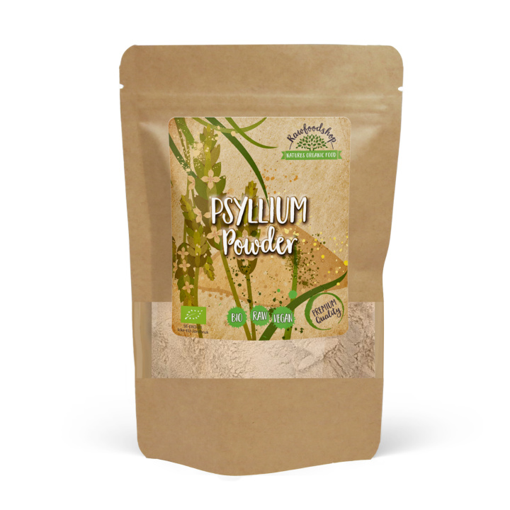 Psylliumjauhe LUOMU 100g ryhmässä Raaka-aineet / Leipominen / Ainesosat Muut @ Rawfoodshop Scandinavia AB (235921)
