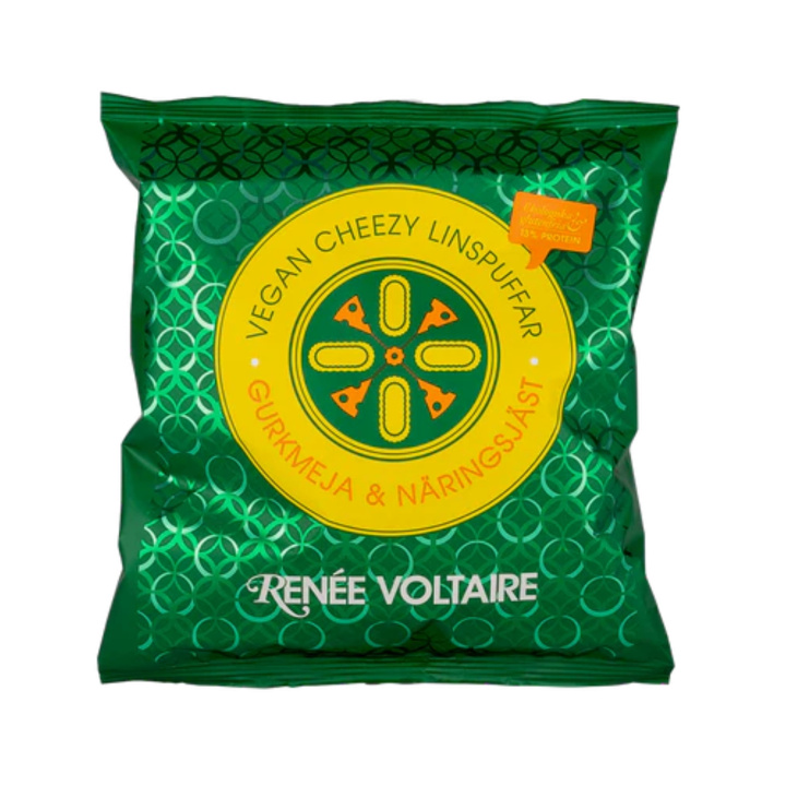 Cheezy Linssipuffit Kurkuma & Ravintohiiva LUOMU 90g ryhmässä Raaka-aineet / Karkkia & Suklaata / Välipalat @ Rawfoodshop Scandinavia AB (2393)