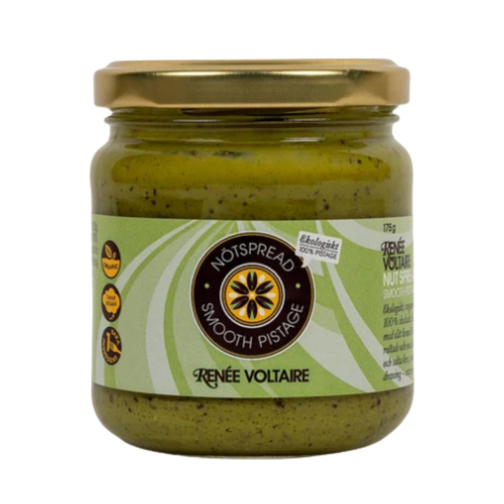Pähkinälevite Smooth Pistaasi LUOMU 175g ryhmässä Raaka-aineet / Ruokakomero / Voi & Kermaiset Levitteet @ Rawfoodshop Scandinavia AB (2511)