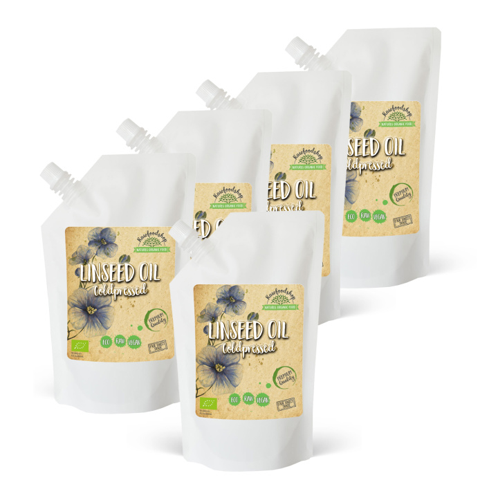 Pellavaöljy LUOMU 500ml x 5 pakettia ryhmässä Iho & Vartalo / Luonnollinen DIY / Kasviöljyt @ Rawfoodshop Scandinavia AB (3121201-SET5)