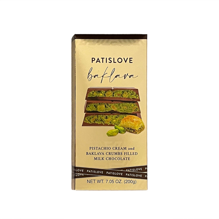 Dubai-suklaa pistaasilla & baklavalla 200 g ryhmässä Raaka-aineet / Karkkia & Suklaata / Dubaisuklaa @ Rawfoodshop Scandinavia AB (35004261)