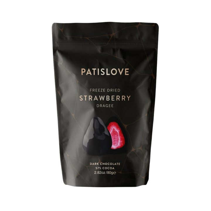 Frysetørrede jordbær i mørk chokolade 80 g ryhmässä Raaka-aineet / Hedelmät & Marjat / Mansikka @ Rawfoodshop Scandinavia AB (40002456)