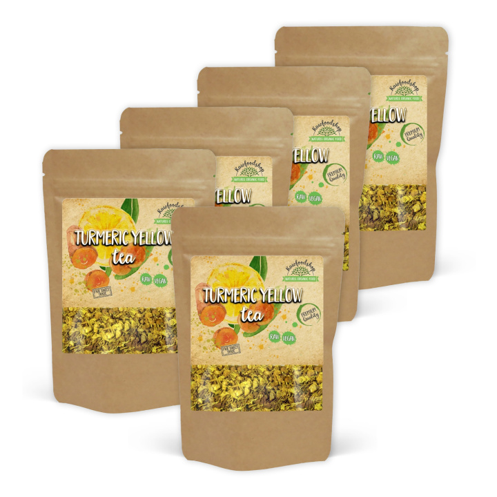 Turmeric Yellow Tee 50g x 5 pakettia ryhmässä Raaka-aineet / Juomat / Teet @ Rawfoodshop Scandinavia AB (402425-SET5)