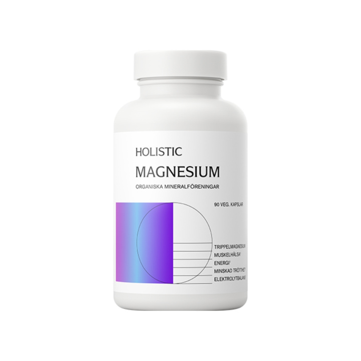 Holistic Magnesium 90 kapselia ryhmässä Ravintolisät / Mineraalit / Magnesium @ Rawfoodshop Scandinavia AB (4050)