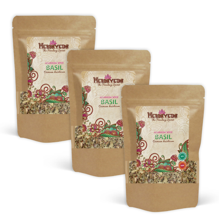 Basilika LUOMU 30g x 3 pakettia ryhmässä Raaka-aineet / Ruokakomero / Mausteet & Suola @ Rawfoodshop Scandinavia AB (406031-SET3)